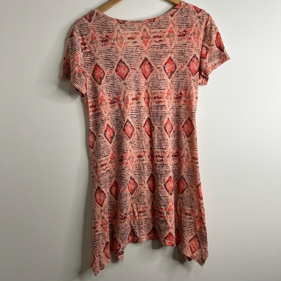 Vintage Fresh Produce Shirt Womens Small Pink Geometric Diamond Scoop Neck USA - Picture 5 of 9